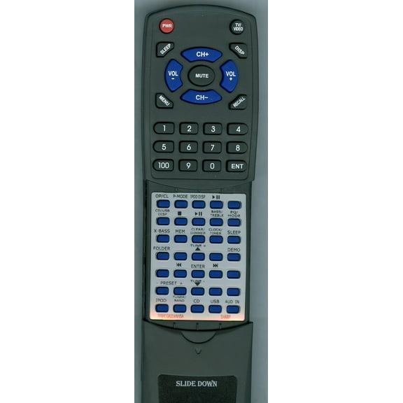 Replacement Remote for SHARP RRMCGA204AW01, RTRRMCGA204AWSA, RRMCGA204AWSA, XLDH229N, XLDH259N