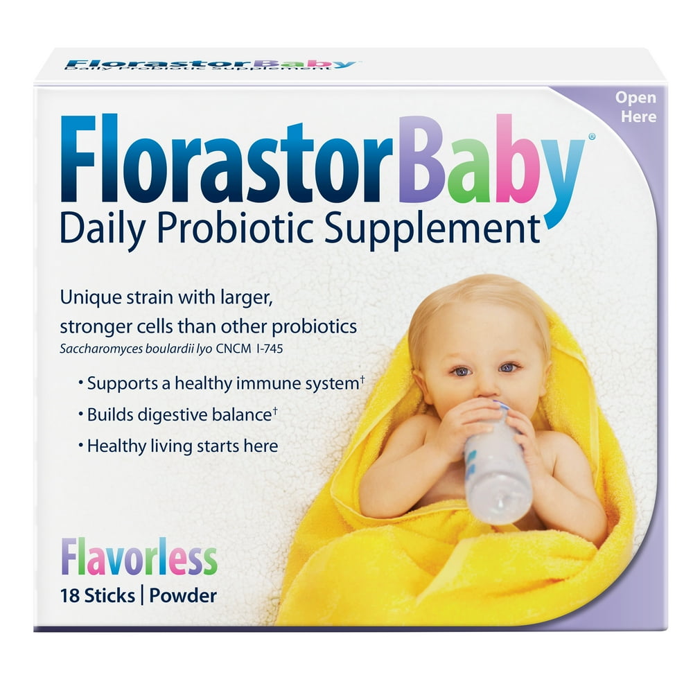 Florastor Baby Daily Probiotic Supplement 18 ct Powder - Walmart.com ...