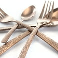 thumbnail image 3 of MegaChef  Baily 20 Piece Flatware Utensil Set, Stainless Steel Silverware Metal Service for 4 in Rose Gold, 3 of 5
