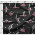 thumbnail image 2 of Soimoi Bird Print,Cotton Cambric Quilting Fabric Sold by The Yard- 42 Inch Wide Medium Weight Cotton Fabric SewingSupplies -Black, 2 of 5