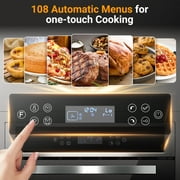 24 Electric Single Wall Oven 2.5 Cu.ft Convection Stainless Steel Built-in Electric Ovens with 11 Functions, 8 Automatic Recipes, 2800W, 240V, Upgraded