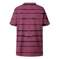 thumbnail image 6 of Odbmxy Tshirts Shirts for Women Short Sleeve V-Neck Summer Shirts for Women Striped Fancy Relaxed Fit Holiday Red Tops, 6 of 6