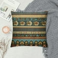 thumbnail image 2 of JRXY  Brown Blue Teal Pillow Covers Bohemian Multicolor Stripes Decorative Throw Pillows Retro Southwest Geometric Boho Mexican Pillow Cases Home Decor for Sofa Couch Outdoor White, 2 of 5