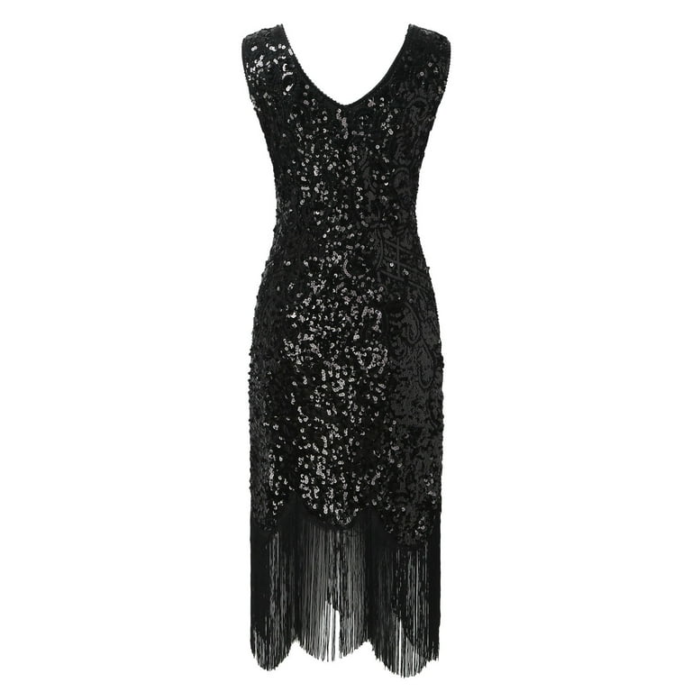 Midnight Sequin Flapper-Inspired Dress Midnight Sequin Flapper-Inspired Dress
