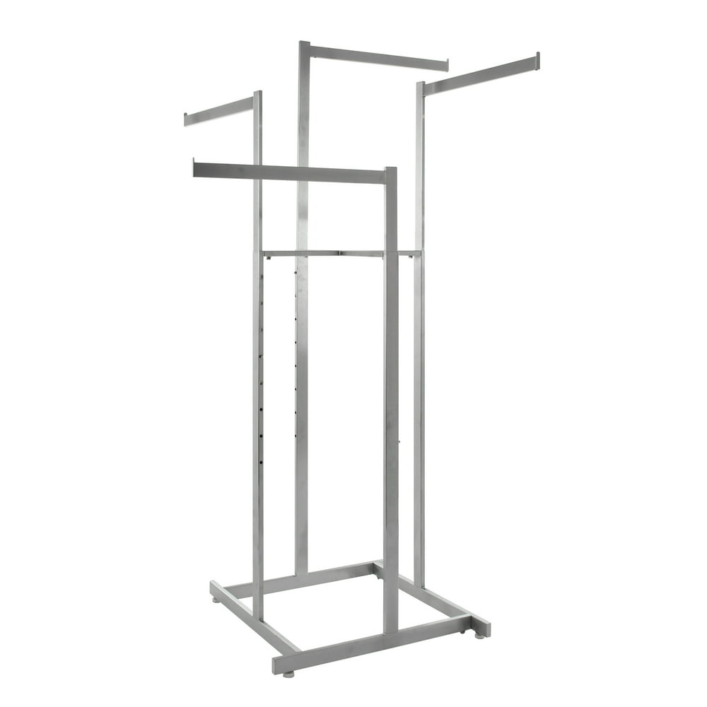 Econoco Clothing Rack, 4Way HighCapacity Clothing Rack, Adjustable