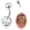 Silver, variant on Titanium Belly Button Rings, 14G Belly Button Piercing 14mm 12mm 10mm 8mm Short Long Belly Ring Cubic Zirconia Internally Threaded Navel Piercing Jewelry for Women Men
