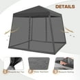 thumbnail image 3 of EAGLE PEAK 10x10ft Slant Leg Easy Setup Pop Up Canopy Tent with Mosquito Netting 64 sqft of Shade, Gray, 3 of 6