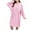 #0024-Pink, variant on Ailaofu Womens Terry Home Cloth Bathrobe Short Sleeve Tie Waist Spa Hotel Dressing Gown Short Soft Plush Robes