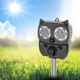 thumbnail image 1 of Repelente de animales ultrasónico solar para exteriores, repelente de alarma de sonido para perros (negro) Likrtyny Libre de BPA, 1 of 5