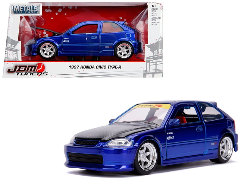 Coche de modelo fundido a presión Jada Toys 1997 Honda Civic Type