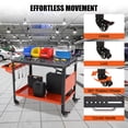 thumbnail image 5 of Accreate Heavy-Duty Steel Welding Table – 600 lbs Load Capacity, 161 Fixed Holes, 11 Hooks, Orange, 5 of 7