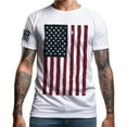 thumbnail image 2 of Rags of Honor All Gender Short Sleeve Brush Stroke Flag Graphic Tee in Mens Sizes S-5XL, 2 of 5