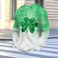 thumbnail image 5 of Ceisia Men's Loose Fit Waffle Knit Sweatshirt - St. Patrick's Day Glitter Gradient Festive Print Green M Gifts, 5 of 5
