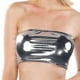 thumbnail image 5 of Top bandeau para mujer, color liso, top palabra de honor, camisón sin mangas para música Gris, 5 of 7
