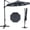 Grey, variant on 10FT Outdoor Cantilever Umbrella Patio Umbrella Solar LED with Base Included, 360-Degree Rotation