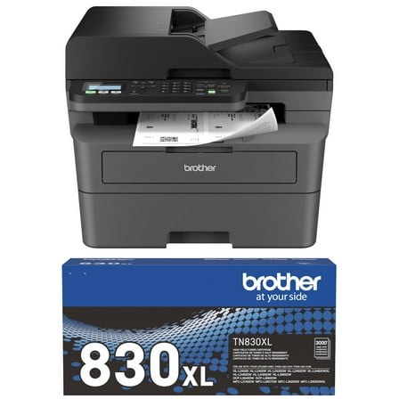 Brother MFC-L2760DW Wireless Compact Monochrome All-in-One Laser Printer Plus Toner (Bundle)