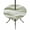 Green, Mint, Cream, variant on Round Outdoor Tablecloth with Umbrella Hole and Zipper, Navy Blue Ombre Tablecloth with Elastic Waterproof, Modern Moire Abstract Art Aesthetics Patio Table Covers for 36" - 44" Picnic Pool Tables