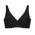 thumbnail image 5 of Floral Wireless Bra for Women Deep V Comfort Wirefree T-Shirt Bra Full Coverage Support Seamless Wavy Womens Jelly Bras Everyday Bralettes, 5 of 5