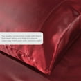 thumbnail image 3 of Satin Pillowcase King [2-Pack, Burgundy] - Hotel Luxury Silky Pillow Cases for Hair and Skin - Extra Soft 1800 Double Brushed Microfiber Pillow Covers, 3 of 4