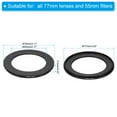 thumbnail image 2 of Unique Bargains 77mm-55mm Metal Step Down Ring, Camera Lens Filter Adapter Ring for Camera Lenses Hood, Black, 2 of 5