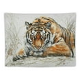 thumbnail image 5 of ONETECH  Wall Tapestry Artistic Portrait Tiger Wild Nature Predator Watercolor Splashes Dorm Throw Bedroom Living Room Decorative Window Doorway Hanging Curtain, 5 of 7
