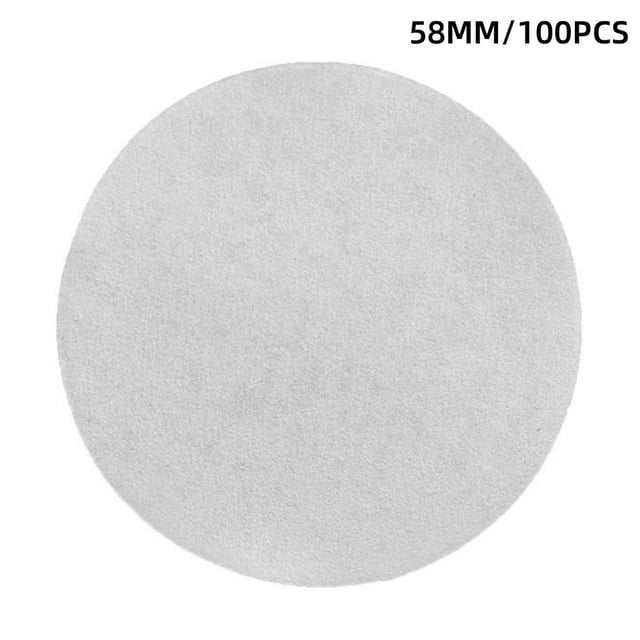 MYG Coffee Filter Papers 100 Pcs 58mm Espresso Maker Accessories Powder Bowl Filters Replacement for Coffee Machines Raw Wood Pulp White