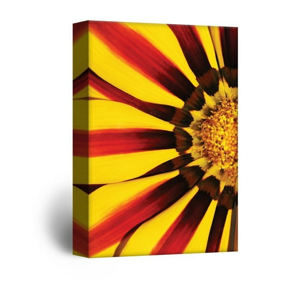wall26 Canvas Wall Art - Closeup of a Red and Yellow Flower Petal - Giclee Print Gallery Wrap Modern Home Decor Ready to Hang - 32x48 inches