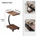 thumbnail image 6 of Studyset Small Standing Desk, Adjustable Height C Shaped Mobile Stand Up Desk, Over Bed Table With Wheels, Hospital Table Laptop Stand Drawing Desk For Home Living Room, 6 of 9