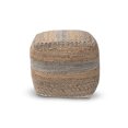 thumbnail image 2 of Baxton Studio Grange Moroccan Inspired Natural and Grey Handwoven Hemp Pouf Ottoman, 2 of 5