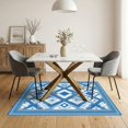 thumbnail image 3 of ODIKA 5'x7' Ultra-Soft Area Rug, Abstract Modern Geometric With Interlocking Diamond Lattice Accents None Washable, Bare feet friendly, Silk-Touch for Bedroom Home office, 3 of 7