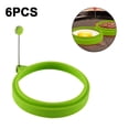 thumbnail image 2 of 6 pcs Silicone Egg Ring, Egg Rings Non Stick, Egg Cooking Rings, Fried Egg Mold or Pancake Rings Nonstick Mold Ring Round, 2 of 8