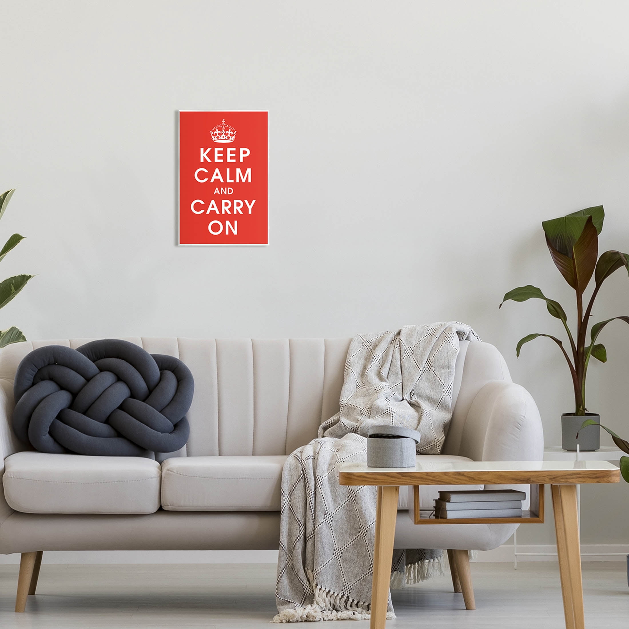 Keep Calm And Carry On Red Phrase Inspirational Graphic Art Unframed Art Print Wall Art