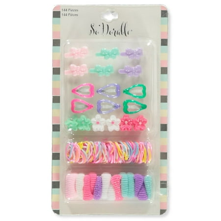 

So Dorable Girls 144-Piece Hair Accessories Pack - pink/multi one size