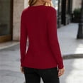 thumbnail image 4 of jjayotai Women's Soft V Neck Ribbed Knit Shirts Basic Long Sleeve Tops Comfortable Long Sleeve Shirts Tunic Blouse Clothes, 4 of 6
