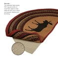 thumbnail image 3 of VHC Brands Cumberland Jute 16.5x33" Rustic Stenciled Moose Half Circle Rug, 3 of 7