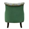 thumbnail image 6 of HomeRoots 483777 28 in. Green Aqua & Brown Polyester Blend Damask Wingback Chair, 6 of 8