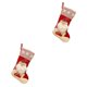 thumbnail image 4 of Bewildely Calcetín de Navidad Colgante Calcetín Caramelo Merienda Colgando Bolsa de regalo Fiesta Adorno de Año Nuevo Familia Chimenea Árbol Al Estilo Papá Noel 2piezas Bewildely CBP161549, 4 of 5