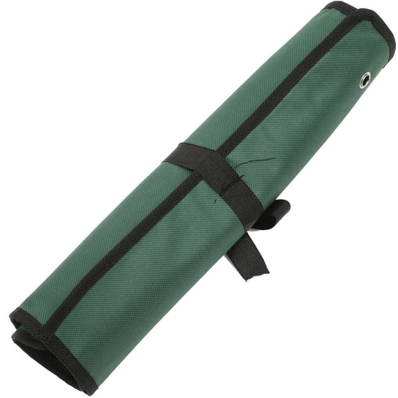 HONITANO 1Set Tool Storage Bag Wrench Organizer Roll For Beginners Specialists In Green Canvas Material