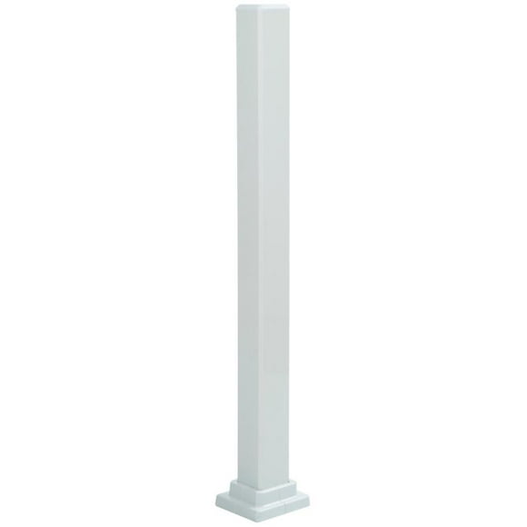 3" x 3" x 40.5" Aluminum Railing Stair Post - White