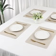 thumbnail image 7 of Unique Bargains 6 Pack Faux Leather Placemats for Kitchen Dining Table Decor Cream, 7 of 7