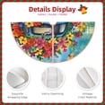 thumbnail image 3 of Xecao Floral Truck Welcome Pattern Christmas Tree Skirt Holiday Part Decorations for Christmas Tree, Farmhouse Christmas Decor Xmas Holiday Home Party Decorations-48", 3 of 6