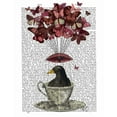 thumbnail image 2 of Fab Funky 26x32 Gold Ornate Wood Framed with Double Matting Museum Art Print Titled - Blackbird In Teacup, 2 of 4