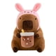 thumbnail image 3 of Peluche de carpincho, decoración de carpincho, animal de peluche coleccionable Sombrero rosa, 3 of 9