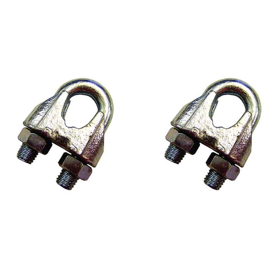 1" Zinc Plated Malleable Wire Rope Clip - 2 Pack