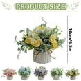 thumbnail image 3 of Artificial Potted Plant Multi-Color Rose and Hydrangea Arrangement, Decorative Ceramic Vase, Pre-Potted for Home Desk Entryway, Long-Lasting Colors, 3 of 5