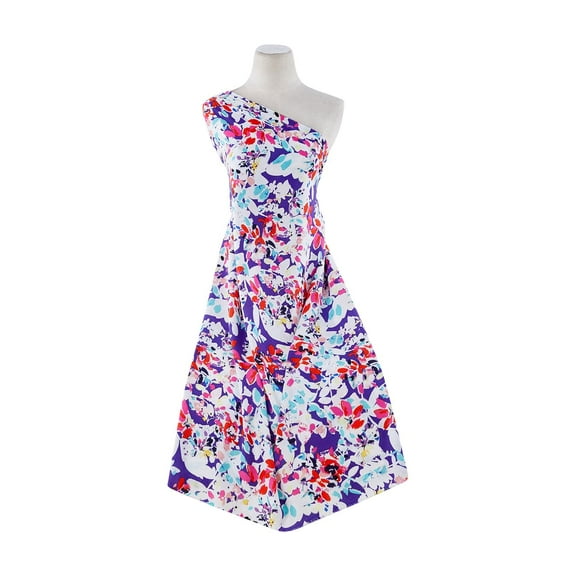 Zelouf Challis Print , Sewing, DIY, Crafts Fabric by the Yard, 635 Purp/fuchsi, 3 Yard