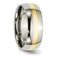 thumbnail image 4 of Chisel Titanium Polished with 14k Gold Inlay 8mm Band, 4 of 7