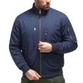 thumbnail image 2 of Men's Heavyweight Stand Collar Zip Up Jacket Loose Outerwear, 2 of 6