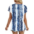 thumbnail image 6 of Zorckvet Shirts for Women Loose Fit Tunic Tops Short Sleeve Printed Casual Trendy Ladies Blouses V Neck, 6 of 6