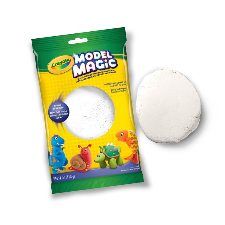 Crayola Model Magic Kids Air Dry Moldable Sculpting Dough, White
